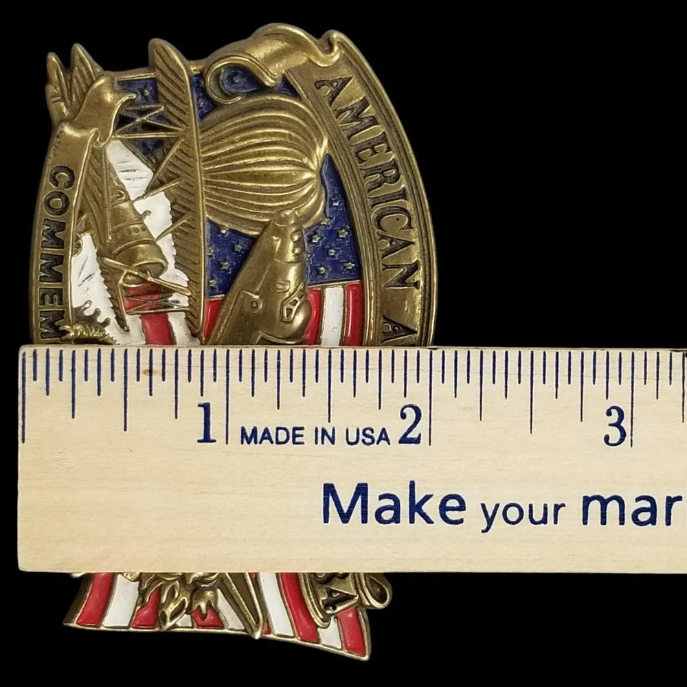 American Aviation 1984 Commemorative Solid Brass‎ Belt Buckle Baron Buckles USA